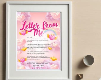 Rainbow Bridge Letter: Pet Loss Memorial Keepsake (Digital Download)