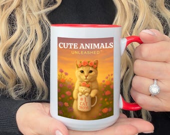 Taza personalizada para mamá gata: taza de café con gatitos