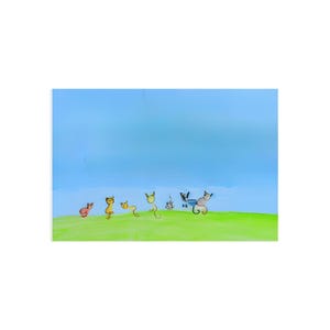 Skurrile Katze, Kunst Postkarten, Süßer Tier Gruß, Geschenk für Katzen Liebhaber, Einzigartiges Briefpapier, Kunstdrucke für alle Gelegenheiten