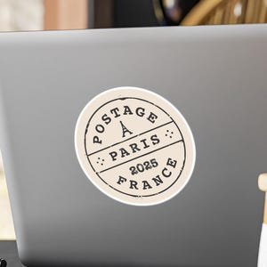 Paris Themed Vinyl Decal Personalized Laptop Tumbler Decoration Eiffel Tower Trip Gift Idea Postage Paris France Decal Fridge French Decor