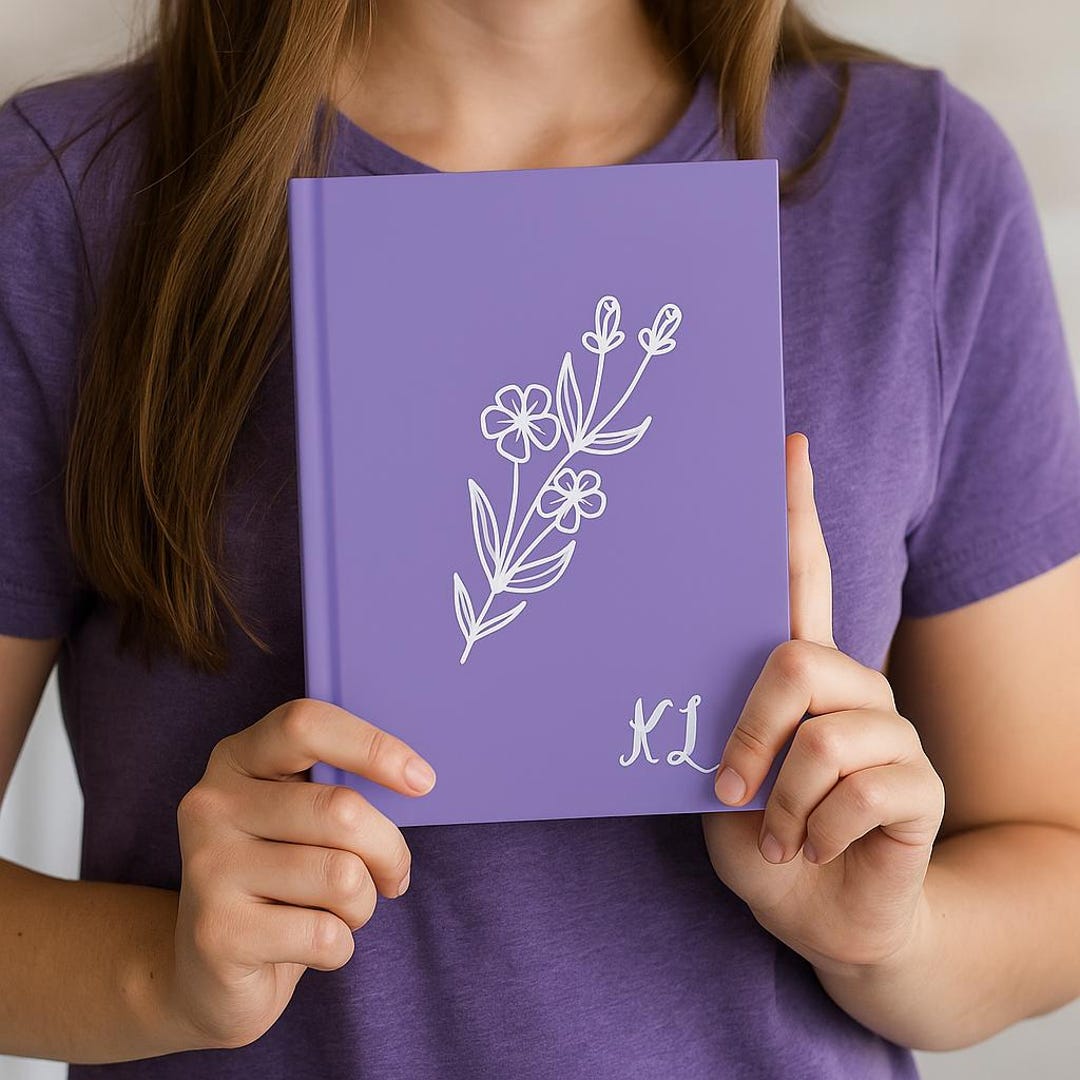 Personalized Journal for Girls – Custom Floral Hardcover Notebook ...