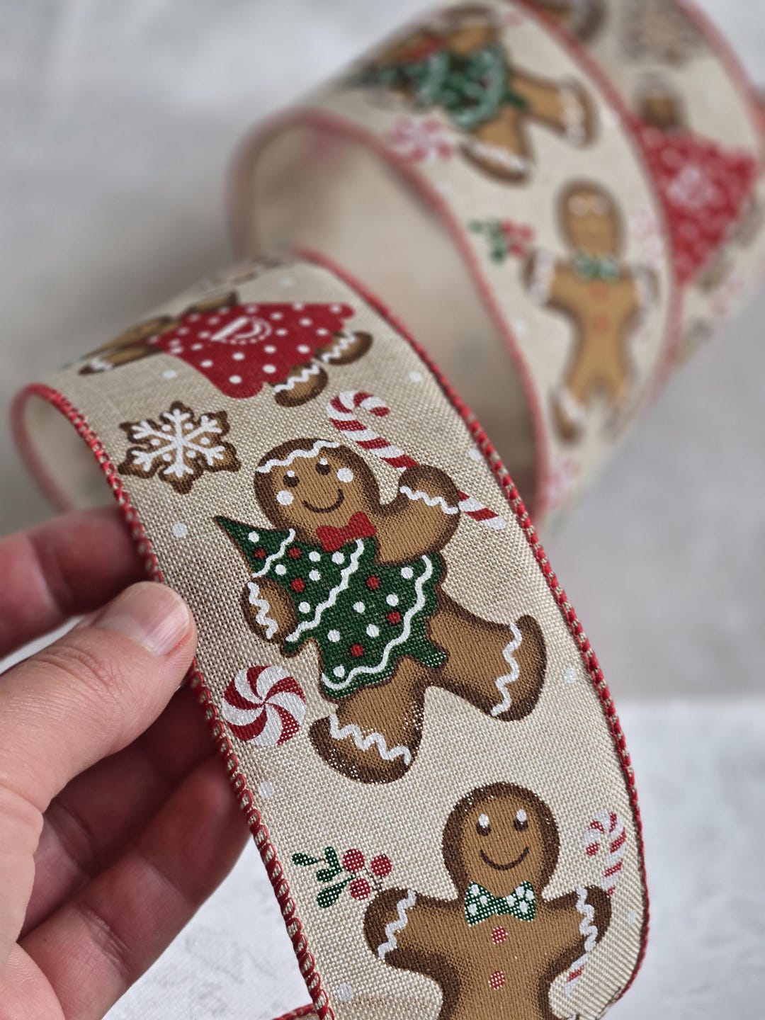 Holiday Gingerbread Ribbon, 2.5