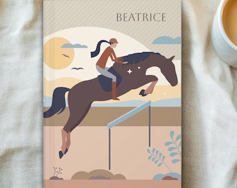 Aangepast paardensportdagboek, gepersonaliseerd notitieboekje ruiter, paardrijden cadeau, lesdagboek paardrijden, ruitercadeaus voor meisjes