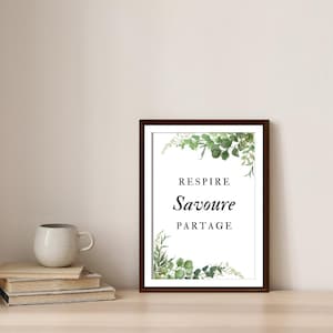 Affiche cuisine minimaliste - Citation inspiration food - Déco murale imprimable, Citation Inspiration Bien-Être à Imprimer