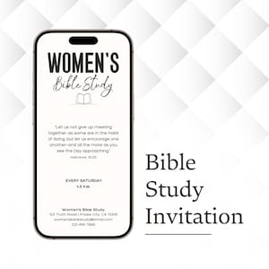 Women’s Bible Study InvitationTemplate | Women’s Bible Study Group | Editable Bible Study Invitations | Christian Women’s Retreat Invitation