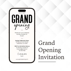 Grand Opening Event Invitation Template Grand Opening Digital Grand Opening Invite Business Grand Opening Party Digital Invitation Evite