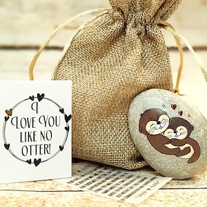 Regalo di anniversario di matrimonio per lui per lei regalo di anniversario personalizzato per marito biglietto di auguri per il decimo anniversario coppia lontre