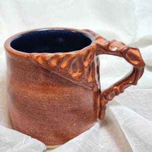 Handmade Pottery Mug: Artisan Ceramic Coffee Cup, Nature Inspired