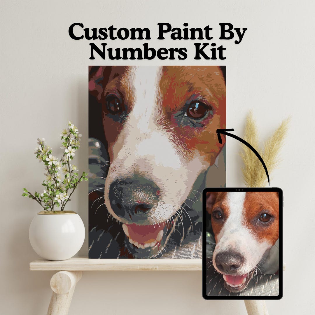 Custom Paint by Number Kit: Personalized Photo Canvas Art - Etsy
