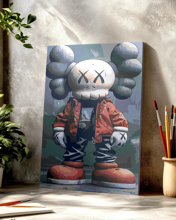 Kaws-inspired Paint by Number Kit: Urban Street Art DIY Canvas - Etsy