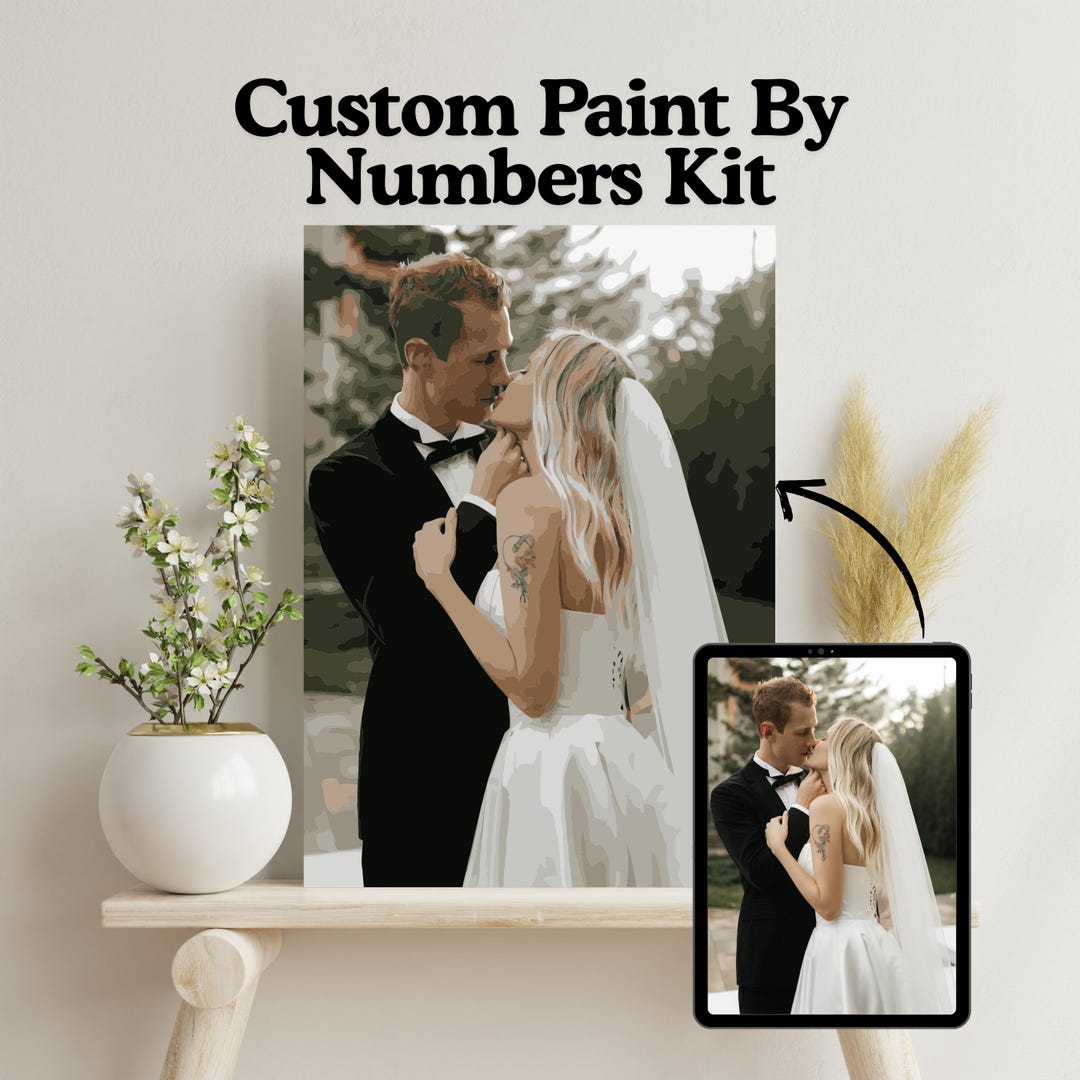 Custom Paint by Number From Photo: Personalized Photo Canvas Art - Etsy