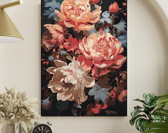 Målning efter siffror med livfulla blommor: DIY-canvaskonst för vuxna