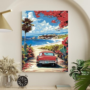 Paint by Numbers Kit – Spring Landscape, Flowers | Framed Canvas | DIY Art Gift for Adults