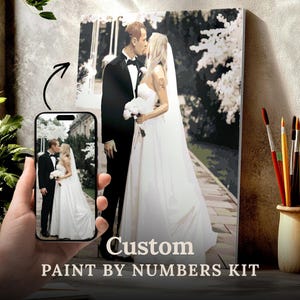 Custom Paint by Number Kit: Personalized Photo Canvas Art