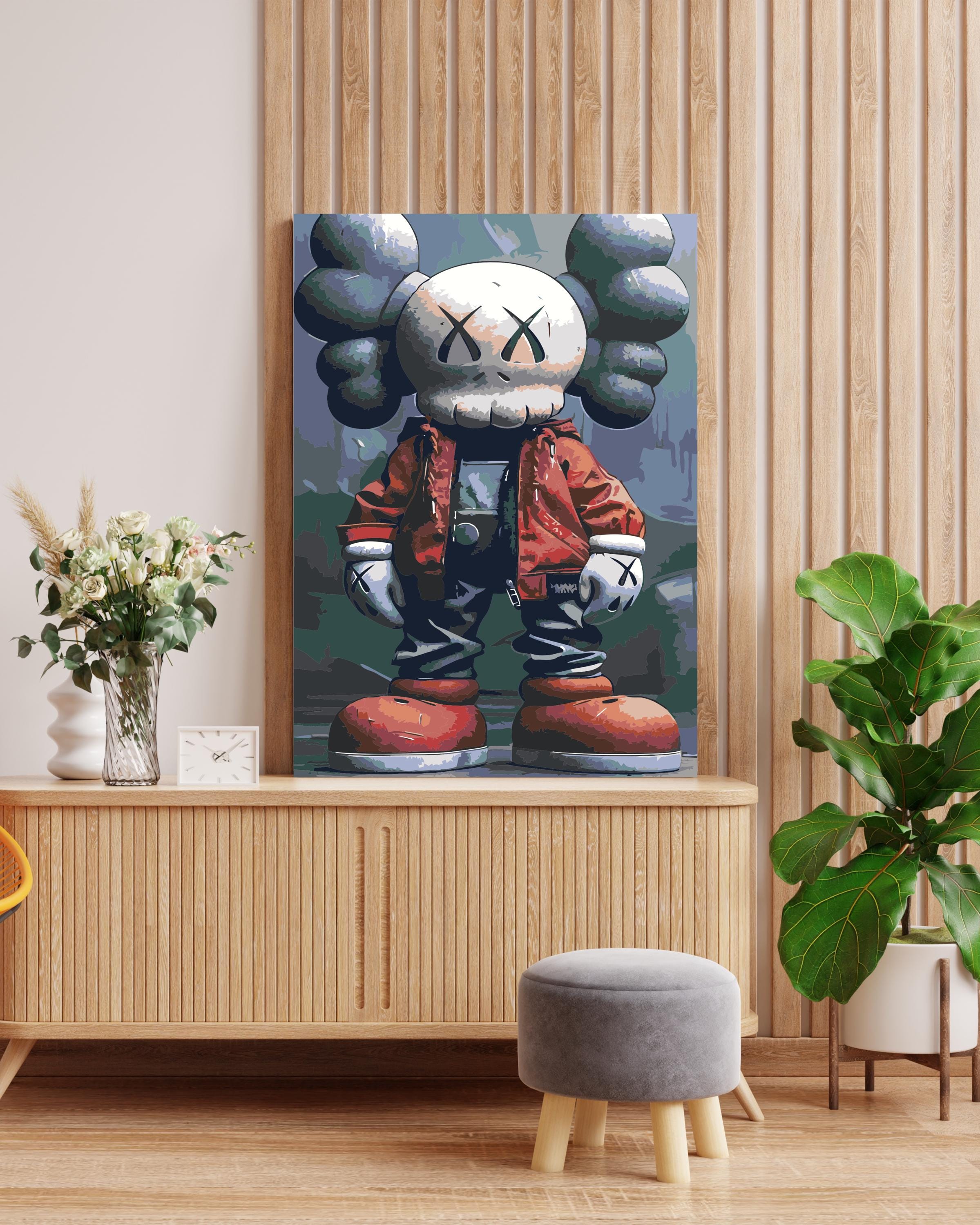 Kaws-inspired Paint by Number Kit: Urban Street Art DIY Canvas - Etsy
