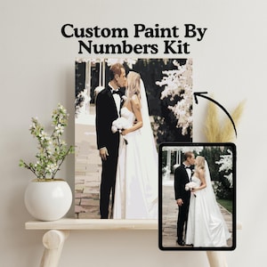 Custom Paint by Number | DIY Painting Kit for Adults | Framed Canvas on Wooden Frame | Personalized Paint by Numbers