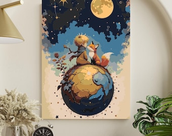 The Little Prince Paint by Numbers Kit: DIY Wall Art for Adults & Kids