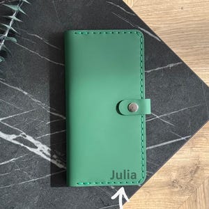 Leder Herren Geldbörse, personalisierte Frau Rucksack Geldbörse, Reise-Accessoires, Bargeld Umschlag Kupplung, Geschenk für ihn Papa Vater Junge, Scheckheft Cove