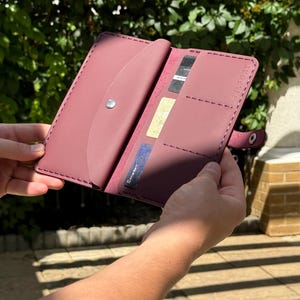 Cartera de cuero para hombre, mochila personalizada para mujer, accesorios de viaje, sobre para dinero, regalo para papá, padre e hijo, funda para chequera.