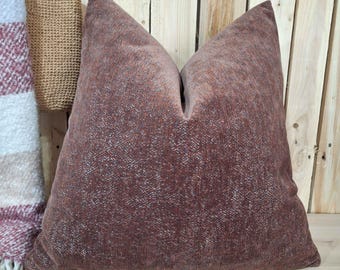 Funda de cojín con textura de óxido: cojín bohemio decorativo en cálidos tonos tierra. Cojín suave y decorativo para sofá o cama.