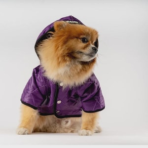 Dog Coat Waterproof Purple For Dogs&Cats