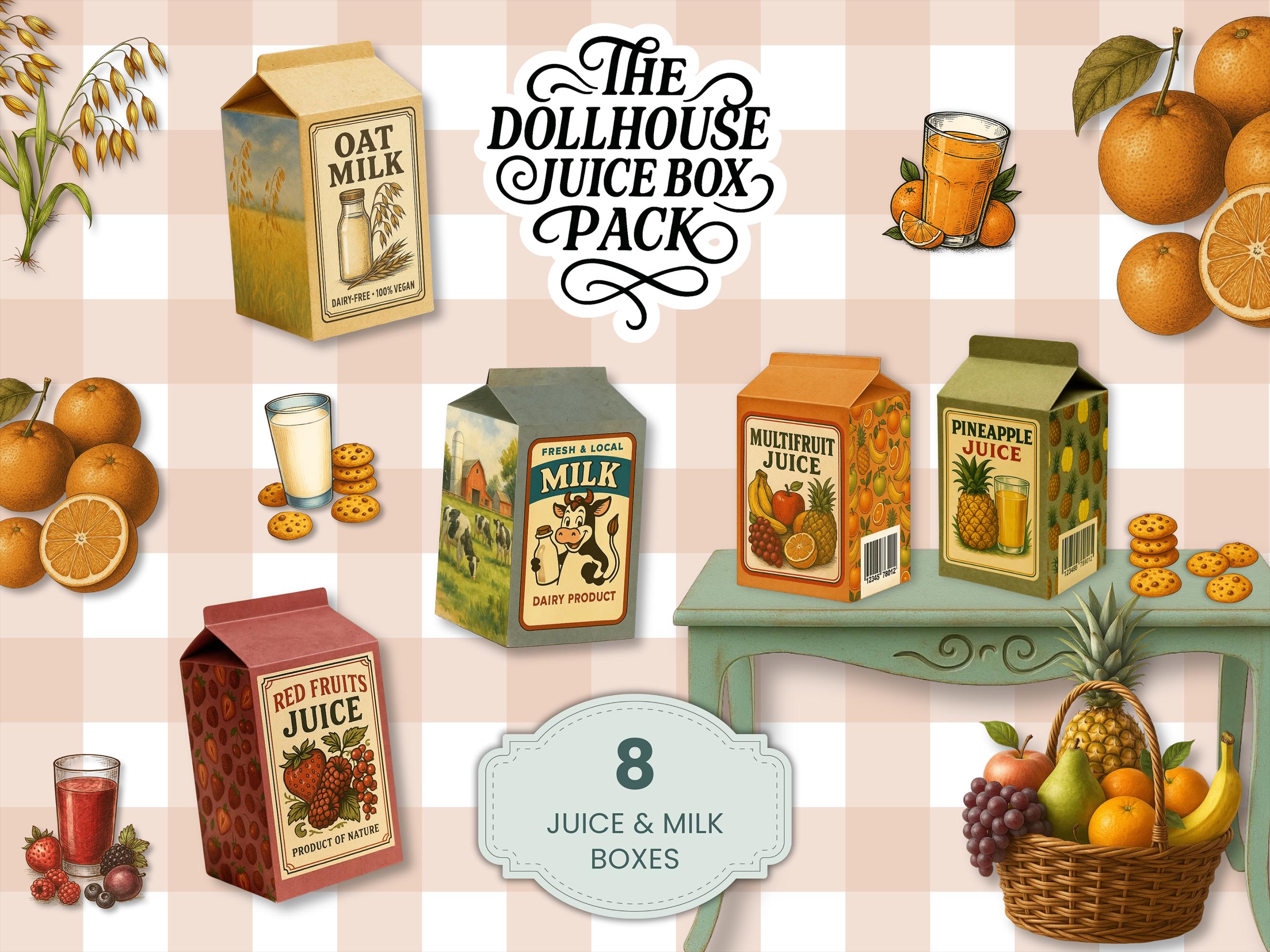 Miniature Printable Juice Box - Etsy New Zealand