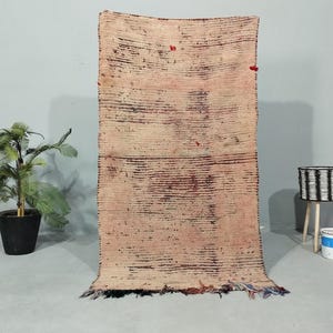 Authentic Moroccan Rug - Gorgeous Solid Color Rug Runner, kitchen Rug - Boujaad Rug Runner, Kitchen Rug Luxurious Rug , Hand Knotted Runner