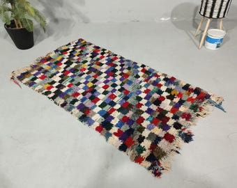 COLORFUL MOROCCAN RUG - Moroccan Berber Rug -Kitchen Runner Rug-Large Custom Rug-Gorgeous Beni Ourain Rug -Moroccan Rug-Tribal Berber Rug
