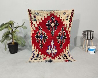 AUTHENTIC MOROCCAN RUG, Rug for Living Room, Handmade Moroccan Rug, Beige Azilal Rugs Runner, Vintage Bohemian Rug, Vintage Area Rug