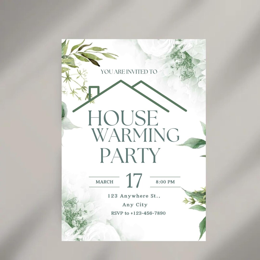 Editable House Warming Invitation, House Warming Party, Modern ...