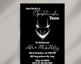 Halloween Witch Birthday Invitation, Spooktacular Time Invitation, Halloween Party Invite, Girl Birthday, Witch Birthday Invitation