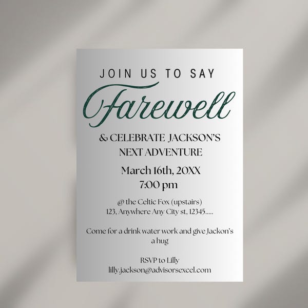 Farewell Lunch Invitation - Etsy