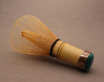 Mokume Gane Chasen Whisk in Malachite Color