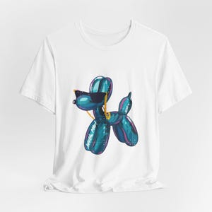 Balloon Dog Graphic Tee - Fun Unisex T-Shirt for Dog Lovers, Casual Wear, Birthday Gift, Unique Graphic Shirt, Playful Gift Idea
