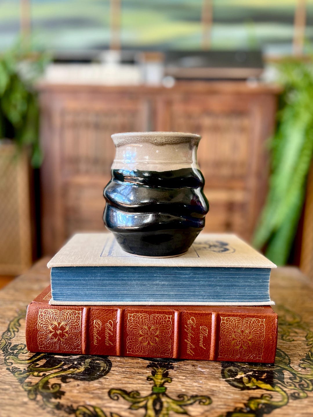 Vintage Signed Studio Pottery Vase • Hand-thrown Stoneware Vessel With ...
