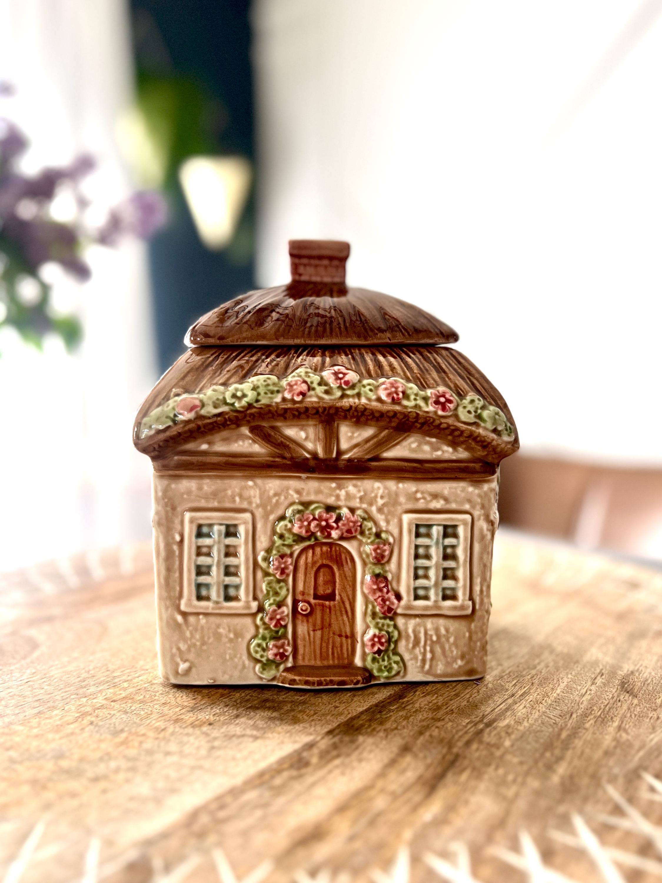 Vintage 1960s Rosenthal Netter Cottage Cookie Jar • Floral