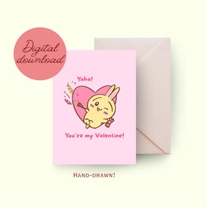 Usagi Card Usagi Chiikawa Valentines Card | Printable Greeting Card (digital ...