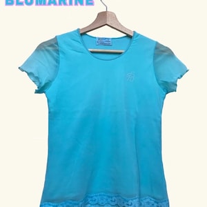 Y2k Blumarine blue top