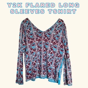 Y2k boho silk top