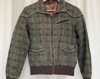 Giubbotto bomber verde vintage Y2k