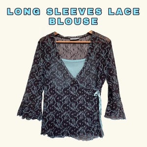 Long sleeve lace blouse