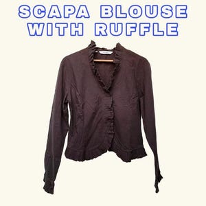 Blusa vintage con volantes de scapa