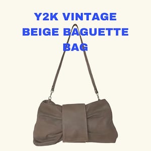 Y2K Leather baguette bag