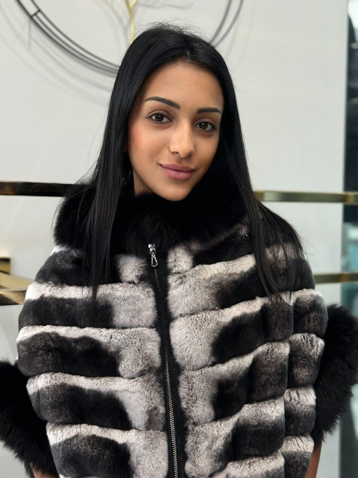 Abrigo de piel de conejo real México