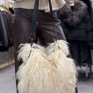 Bibi Perforated Lamb Leather Bag in Noir