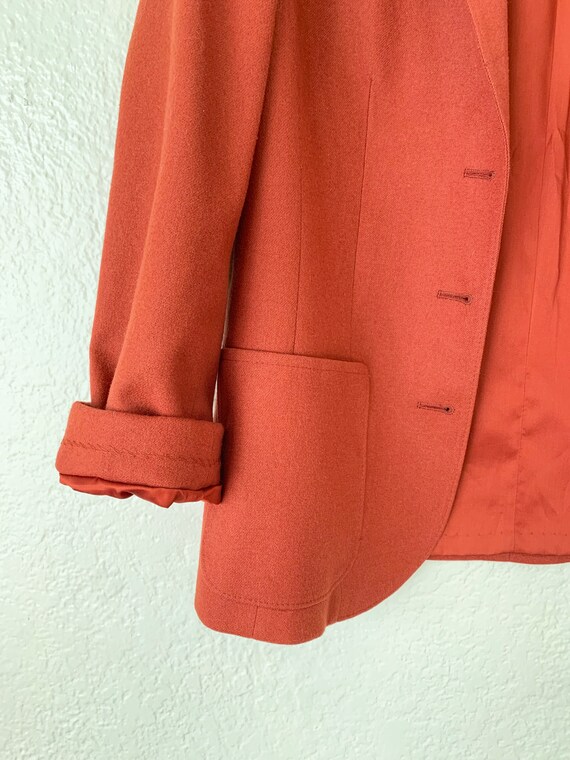 1960s Brick Red Pendleton Wool Blazer Size Small … - image 4