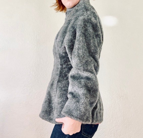 1950s Grey Wool Fleece Fitted Jacket Size Medium … - image 2