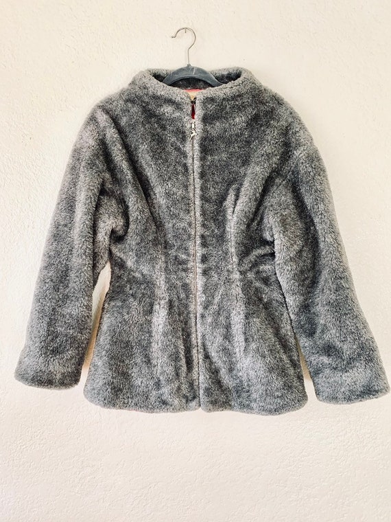 1950s Grey Wool Fleece Fitted Jacket Size Medium … - image 5