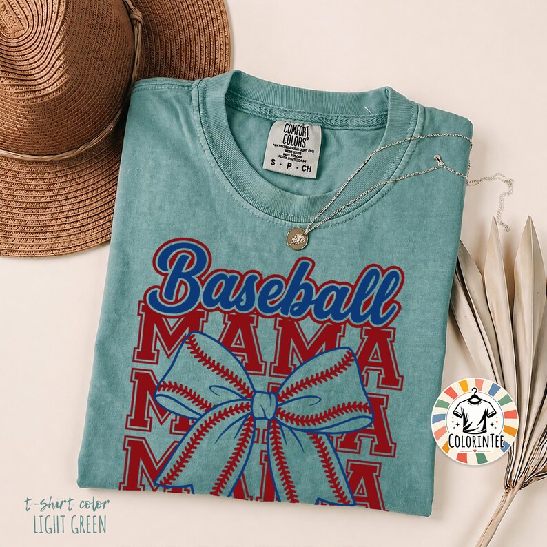 Baseball Mama Shirt, Coquette Bow Graphic, Game Day Tee, Vintage ...