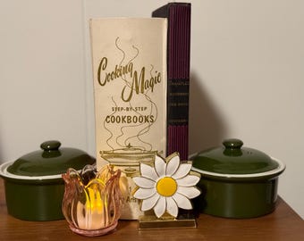 HALL キャセロール Hall China フローラルキャセロール皿（クロームホルダー付き